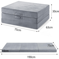 SUREWALHOME Matelas surmatelas pliable sur mesure en mousse haute densité, lavable, pour invités, facile à transporter