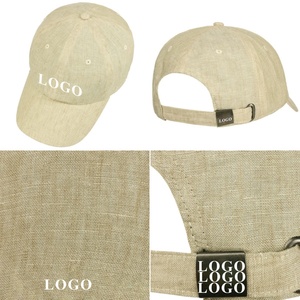 Wholesale Custom Linen <b>Cap</b> Luxury Breathable Lightweight Linen Baseball <b>Cap</b> <b>Plain</b> <b>Cap</b> for Women and Men - Product Image 2