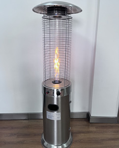 Calentador de Patio de Alta Calidad de 13KW con Tubo de Vidrio Cilíndrico, Calentador de Patio Redondo de Gas Independiente para Exteriores, Muebles de Exterior - Product Image 4