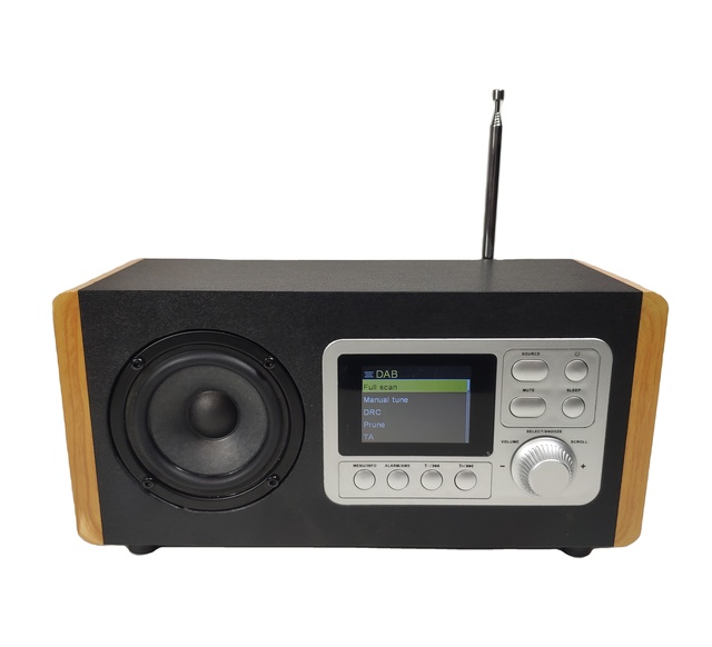 2022 Latest Design Fashion Wooden Digital DAB Radio With Wireless BT USB  FM AUX in & Headset Out