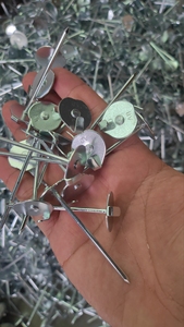 Combined Cycle Power Plant Insulation <b>Fastener</b>, 304 SS Hook Pin with Retaining Washer for HRSG - Product Image 4