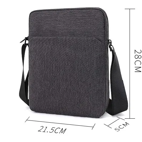 New designer shoulder bag business triangle canvas messenger computer bags with custom logo