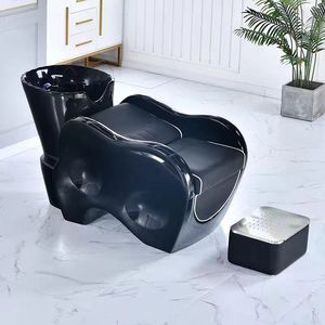 Lit de lavage semi-allongé pour salon de coiffure, avec fonction de rinçage et de massage, en fibre de verre, modèle Internet Hamous - Product Image 6