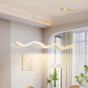 Modern Nordic Oval Acrylic <b>Chandelier</b> for Kitchen Living Room Restaurant Use Adjustable Height for Hotels - Product Image 1