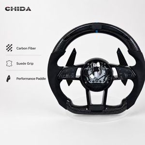 Volant en cuir et fibre de carbone personnalisé populaire, adapté aux modèles <span class=keywords><strong>Audi</strong></span> A1, A3, A4, A5, A6, A7, Q3, Q4, Q5, Q6, Q7, etc. - Product Image 5