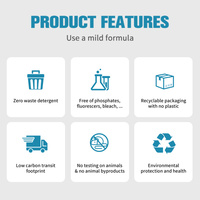 Feuilles de lessive écologiques biodégradables zéro déchet parfum lin frais – Bandes de lessive éco-responsables pour un nettoyage durable