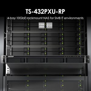 Serveur NAS en rack Ts-432pxu-rp-2g 1,7 GHz avec ports 10 GbE SFP+ et 2,5 GbE, alimentation redondante pour les environnements informatiques des PME - Product Image 3