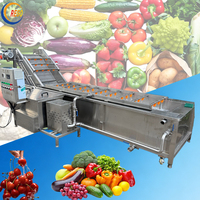 Roestvrijstalen elektrische fruit- en groentewasmachine Wortelwasmachine