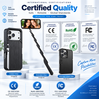 Étui de téléphone 3-en-1 pliable et extensible tout-en-un avec perche à selfie intégrée, compatible avec iPhone 16 17 18 Pro Max pour le vlogging