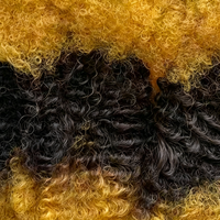 BELEZA 30 #   Extensions de cheveux en fibre protéinée durable de 16 pouces, bouclées afro crépues, à trame unique, de haute qualité, souples et rebondissantes, pour femmes noires