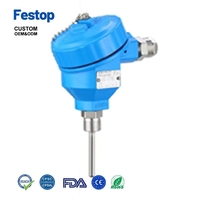 Transmetteur de température monté sur tête Pt100 4-20mA USB OEM/ODM IP68 Sonde en acier inoxydable Longueur personnalisable