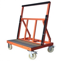 Chariot de transport télescopique pliable pour verre, chariot de manutention robuste pour panneaux de verre