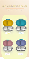 Boîte à bento pour adulte Boîte à lunch à 2 compartiments, récipients à lunch sans BPA, passe au lave-vaisselle/micro-ondes-Idée pour le bureau, en déplacement