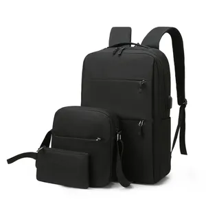 Cheap Fashion Custom Mochilas 3 Pcs Set Custom Backpack College Student School Bag Laptop Backpacks