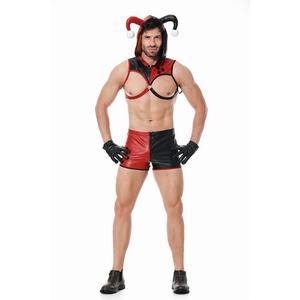 Disfraz de Payaso de Halloween, Lencería, Traje Rojo y Negro, Ropa para Actuaciones en Escenario, Talla Adulto para Hombre - Product Image 1