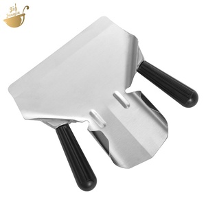 Cuillère à frites en acier inoxydable à simple et double poignée, <span class=keywords><strong>ustensile</strong></span> d'emballage tout acier pour hamburgers - Product Image 4