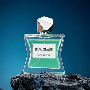Nouvelle conception <span class=keywords><strong>de</strong></span> flacon <span class=keywords><strong>de</strong></span> <span class=keywords><strong>parfum</strong></span> vide irrégulier et plat, transparent, 15 ml, 50 ml, 100 ml, personnalisé, artistique, avec couvercle en verre doré, argenté ou blanc - Product Image 6