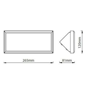 Applique murale LED V-Tac 12W 4000K en alliage d'aluminium IP65 pour extérieur, jardin, bande longue, garantie 3 ans - Product Image 2