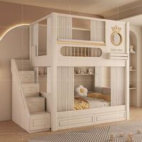 Lit superposé en bois multifonctionnel pour enfants, dernier design, avec lit coulissant