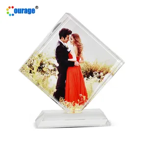 Courage custom private printing sublimation crystal glass photo frame blank BXP-30B