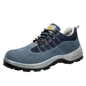 Zapatos de trabajo con punta de acero baratos al por mayor zapatos de seguridad de cuero de grano completo - Product Image 3