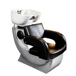 Lavacabezas clásico para barbería y salón de belleza con silla de champú - Product Image 1