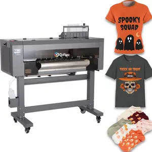 Giftec Fabriek Prijs A3 Dft Printer I1800 Met Poeder Shaker Roll To Roll Printer Ab Film Overdracht T Shirt Dtf Drukmachine