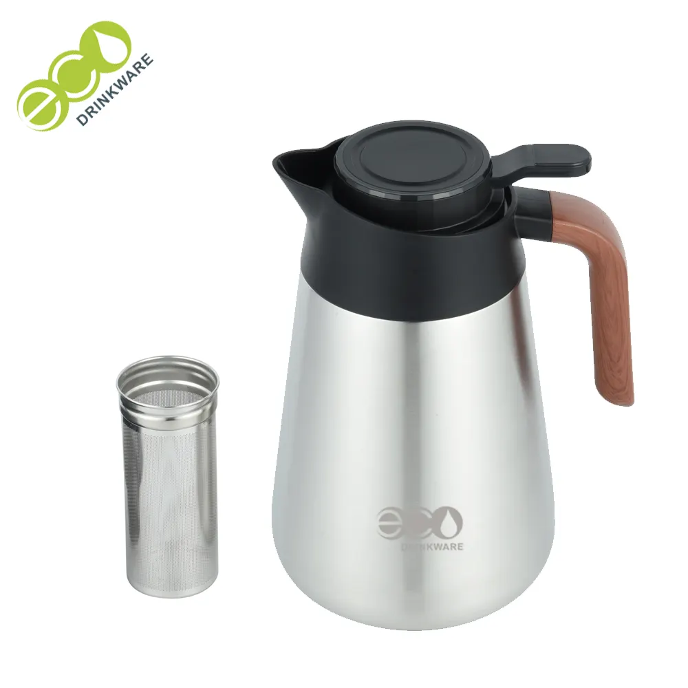 Pote de água térmico inox gt008 1.5l, jarra de aço inoxidável de alta qualidade para café