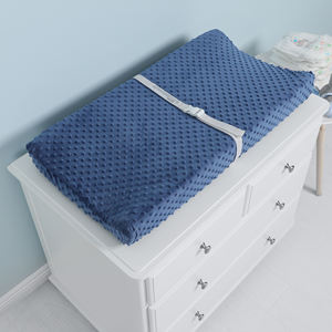 Housses de <span class=keywords><strong>Table</strong></span> à <span class=keywords><strong>langer</strong></span>, nouveauté, sneakers à pois mini, doux, blanc + bleu marine 2pk, pour bébés garçons et filles - Product Image 3