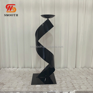 Elegante Soporte de Metal para Flores en Negro, Blanco y Dorado, Centro de Mesa para Bodas, Eventos, Fiestas y Cumpleaños - Product Image 4