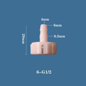 Raccordo femmina a pagoda in polipropilene bianco per acqua, con filettatura interna a 4 punti, dritto, per collegamento tubi - Product Image 3
