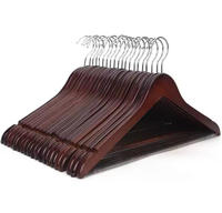 Cintres en bois naturel de haute qualité, personnalisés, en bois massif, pour manteaux et pantalons, épaules larges, organisateur de garde-robe
