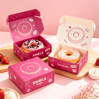 Boîte alimentaire en carton personnalisée moins chère pour croissants, boîte à dessert en papier pour biscuits, boîte à pâtisserie en papier kraft, vente en gros