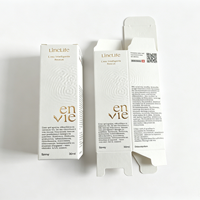 Boîte pliante en carton noir personnalisée pour emballage cosmétique de crème pour le visage avec gaufrage