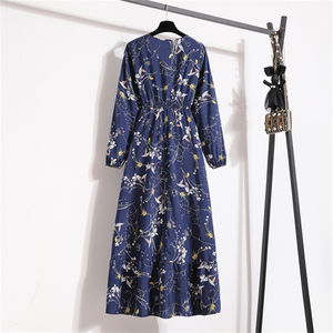 <span class=keywords><strong>Maxi</strong></span> abiti da donna 2023 primavera all'ingrosso Casual a maniche lunghe con stampa floreale Bohe Beach Party abito lungo - Product Image 3