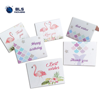 Cartes de remerciement personnalisées de luxe imprimées avec couronne florale pour emballage cadeau et inserts de colis pour petites entreprises