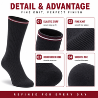 Chaussettes habillées de luxe pour hommes en coton, chaussettes de costume formelles pour le bureau, élégantes, haut de gamme, anti-humidité, personnalisables