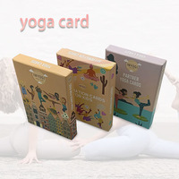 Personnalisé 350GSM Mat Lamination Conception Impression Apprentissage Différents Animaux Sport Exercice Poses Entraînement Fitness Yoga Cartes Pour Enfants