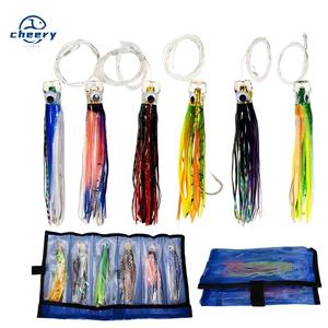 CHEERY Leurre de pêche bionique en résine, 6,5 pouces, 43g, pour la pêche au trolling de gros poissons (thon, marlin, wahoo) en eau salée, type jupe de calmar/poulpe - Product Image 1