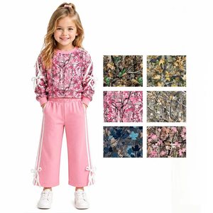 Ropa de bebé y niña al por mayor: Conjuntos de otoño casuales de camuflaje con lazos para niñas pequeñas, estilo boutique personalizado, moda de caza infantil de fábrica. - Product Image 1