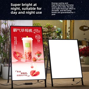 Espositore Luminoso per Cartelloni Pubblicitari, Insegna <span class=keywords><strong>LED</strong></span> Ultrasottile da Esterno, Espositore Mobile Autoportante per Stand - Product Image 4