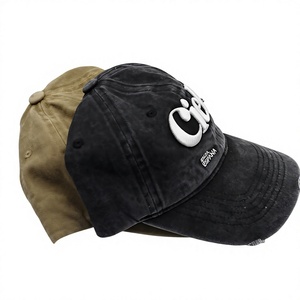 Casquette de baseball en coton vieilli à 6 panneaux, couleur unie, avec logo brodé, pour usage quotidien et loisirs, vente en gros - Product Image 2