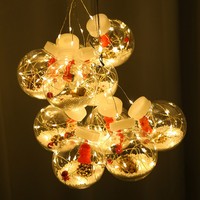 Meistverkaufte OEM ODM Weihnachtsdekoration Lieferant Hängende Ornamente Kleine Klare LED Weihnachtskugeln mit Beleuchtung