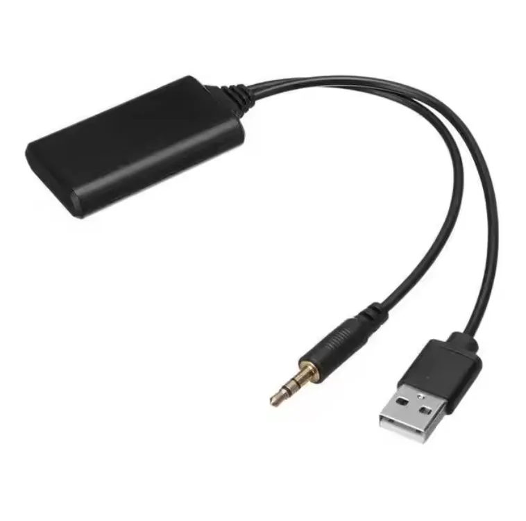 AUX-IN 3.5MM 잭 무선 라디오 어댑터 Aux USB NEW 범용 자동차 12V 블루 치아 모듈 어댑터 스테레오 케이블