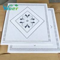 Vente directe du fabricant, panneaux de plafond en PVC ignifuges, design carré 60x60 cm, grille de plafond, insonorisation, appartement