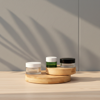 Bocaux en plastique PET vides en gros avec bouchons couronne - Contenants cosmétiques ronds pour sérum de soin de la peau, crème pour les yeux, stockage alimentaire (15 ml)