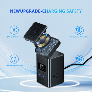 Pd65w 3-in-1 có thể gập lại từ sạc Cube trạm mới đa chức năng nhanh không dây sạc 10A phổ cổng ổ cắm điện - Product Image 5