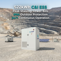 Systèmes de stockage d'énergie commerciaux et industriels en conteneur, batterie LiFePO4 haute tension 522 kWh, IP54, pour la réduction des pics et le remplissage des vales de puissance