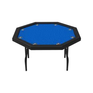 YH Table de Poker octogonale pliante multi-jeux avec porte-gobelet en acier de bureau, prix d'usine en gros