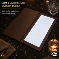 Menu lumineux pour bar à vin, menu éclairé A4/A5, couverture de menu lumineuse, dossier de menu LED lumineux